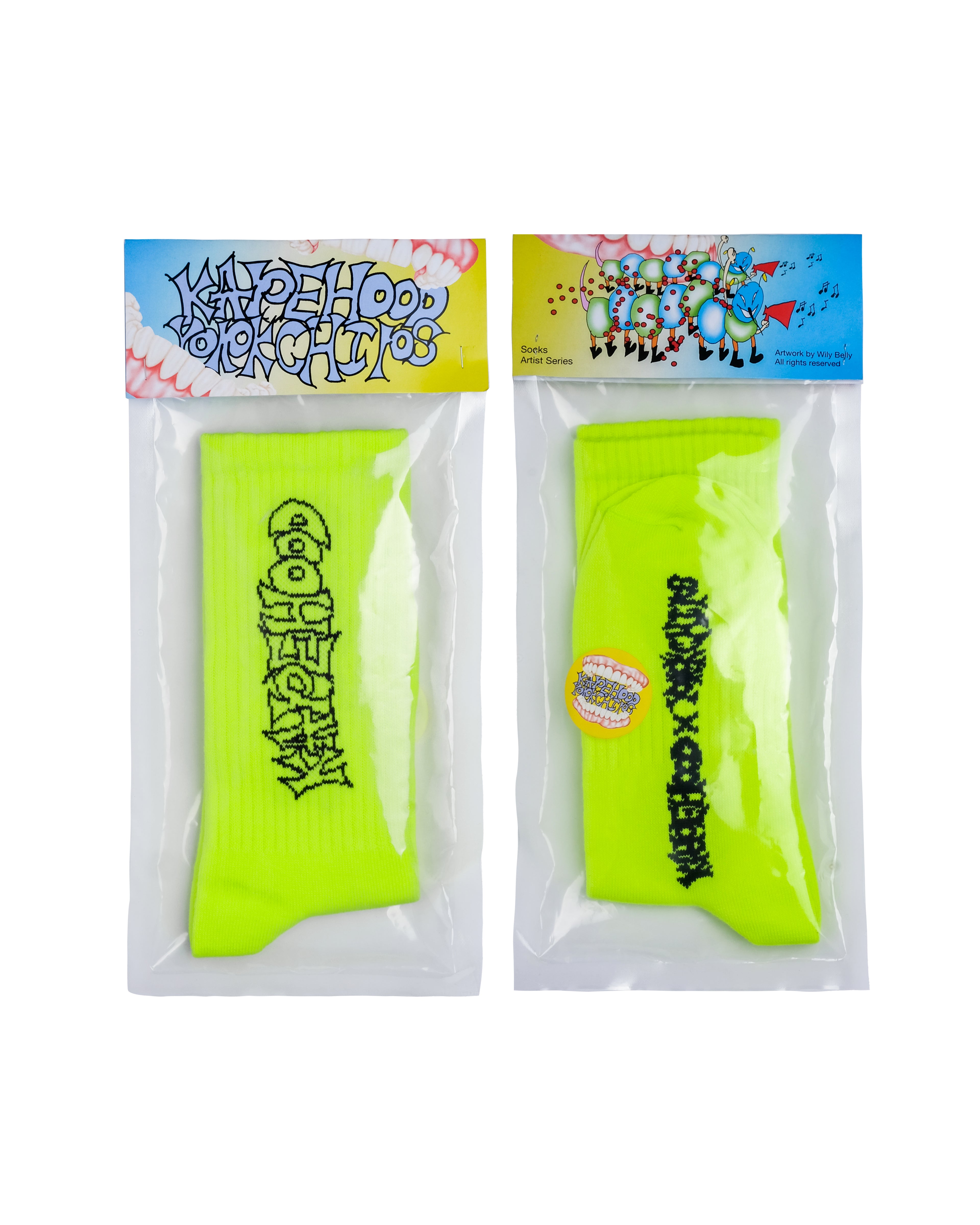 KAPEHOOD x YORKCHIPS Socks Neon