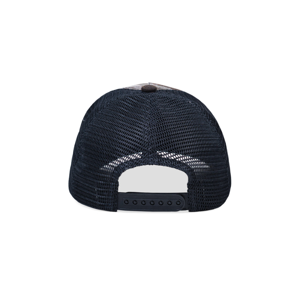 JAWDDROP Black Plaid Trucker Cap