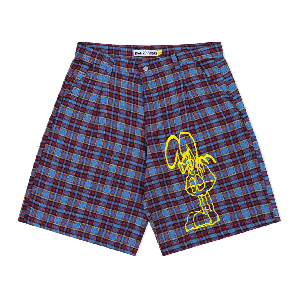 STEWART AMSTRONG Red Plaid Jorts