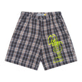 STEWART AMSTRONG Black Plaid Jorts