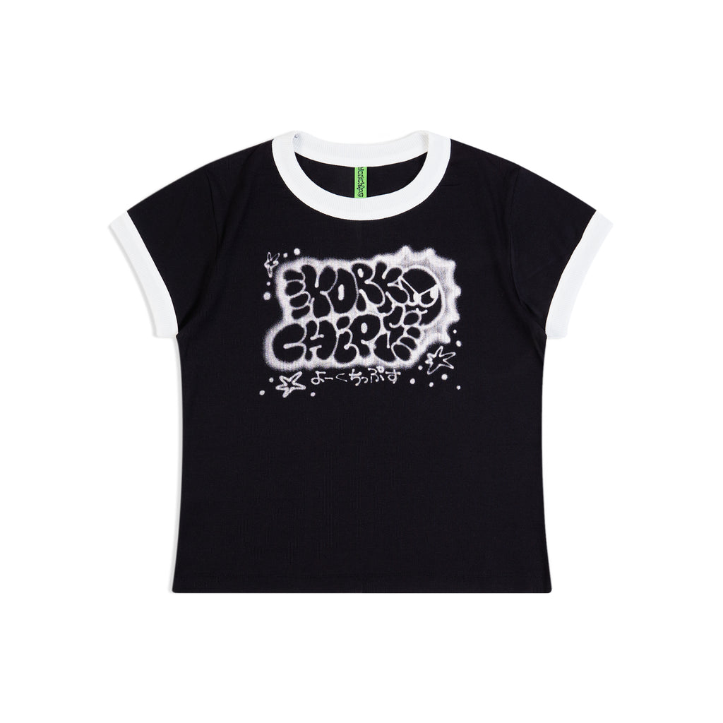 DODGE SUN Ringer Tee Black