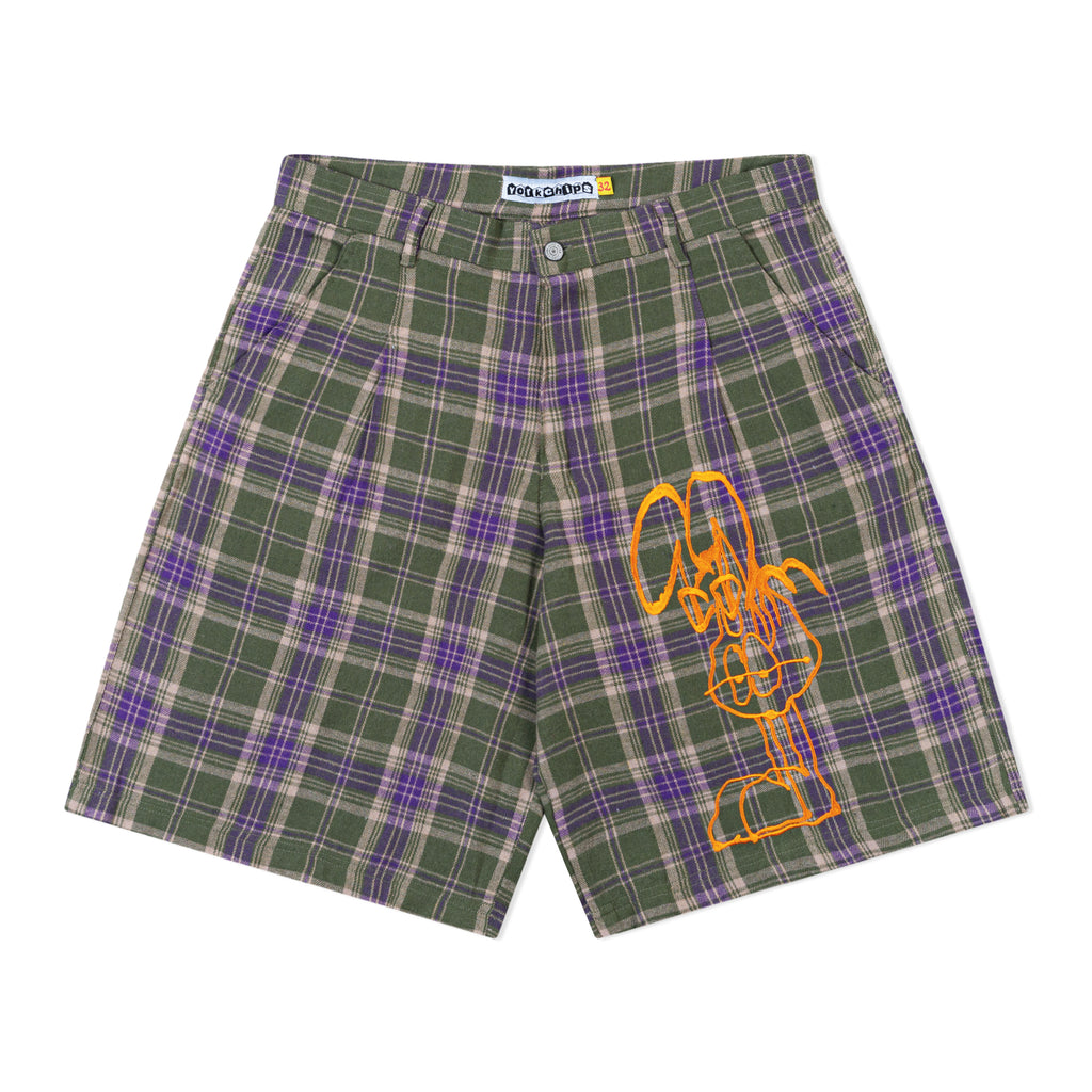 STEWART AMSTRONG Green Plaid Jorts