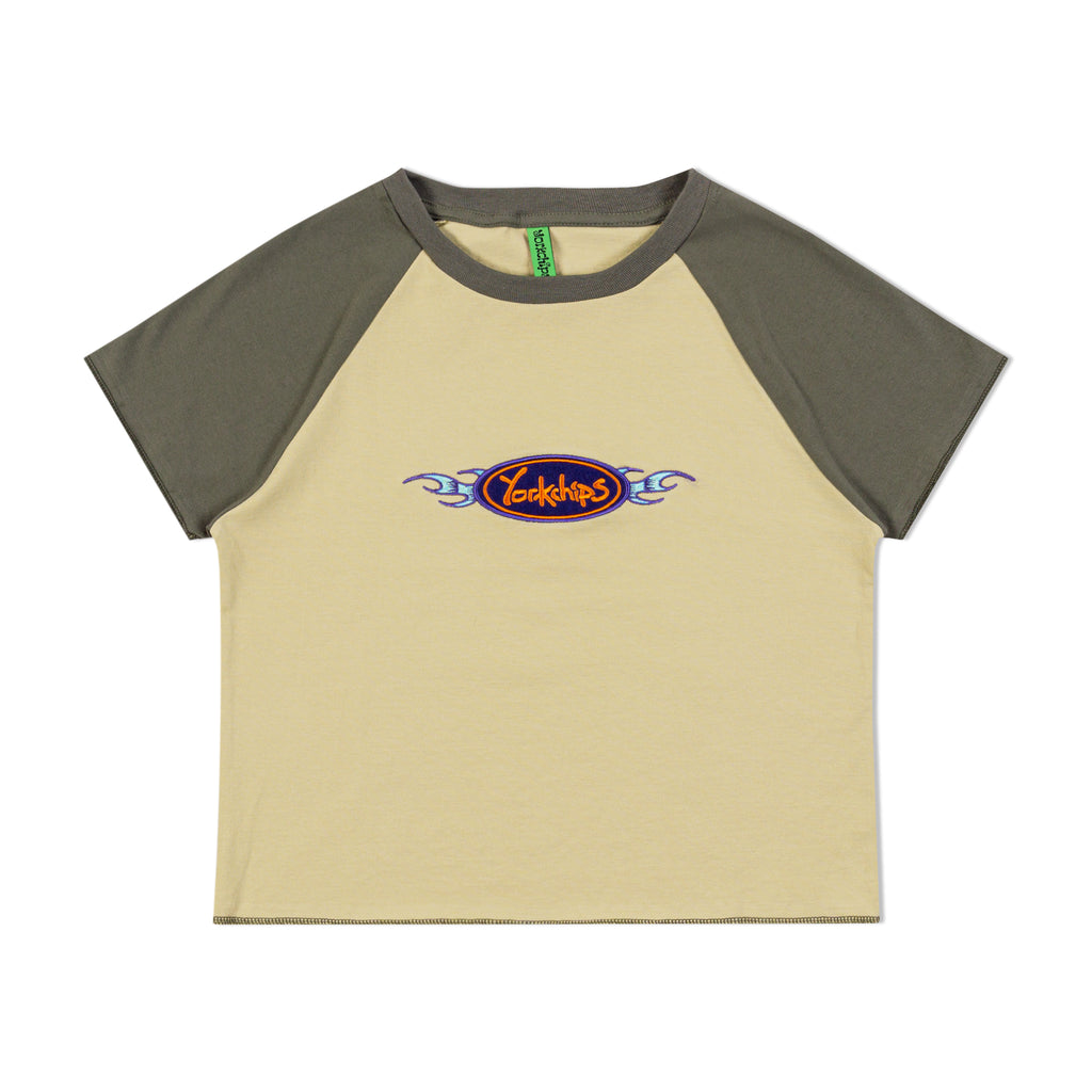 ODYSSEY Cream Raglan Baby Tee