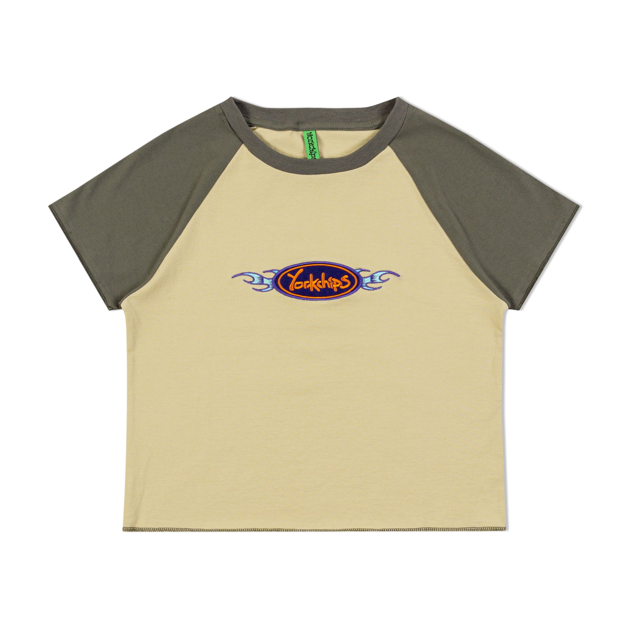 ODYSSEY Cream Raglan Baby Tee