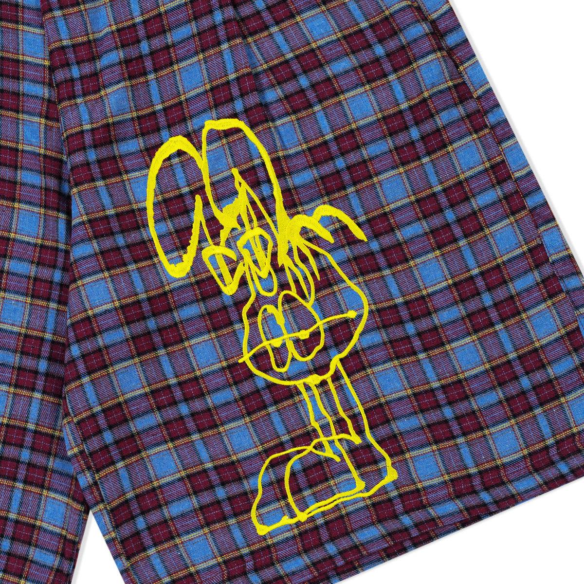 STEWART AMSTRONG Red Plaid Jorts