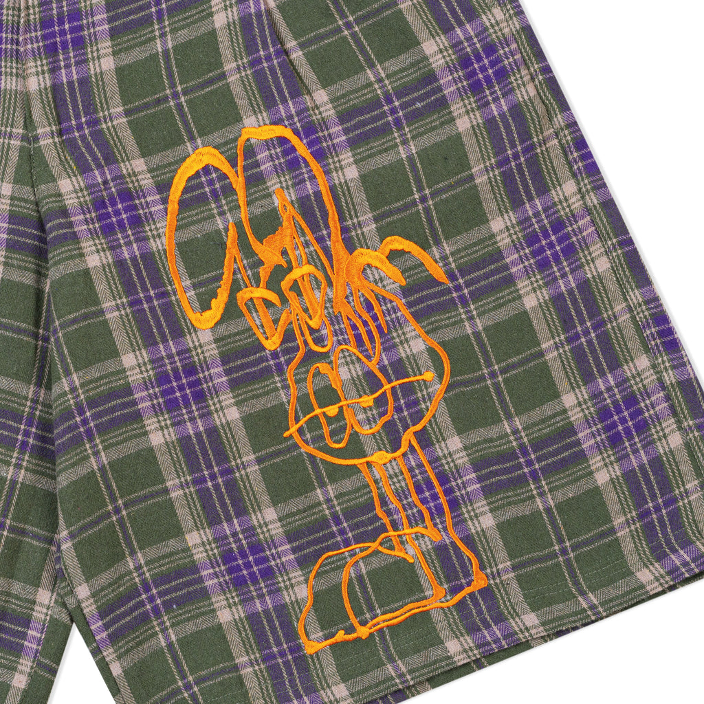 STEWART AMSTRONG Green Plaid Jorts