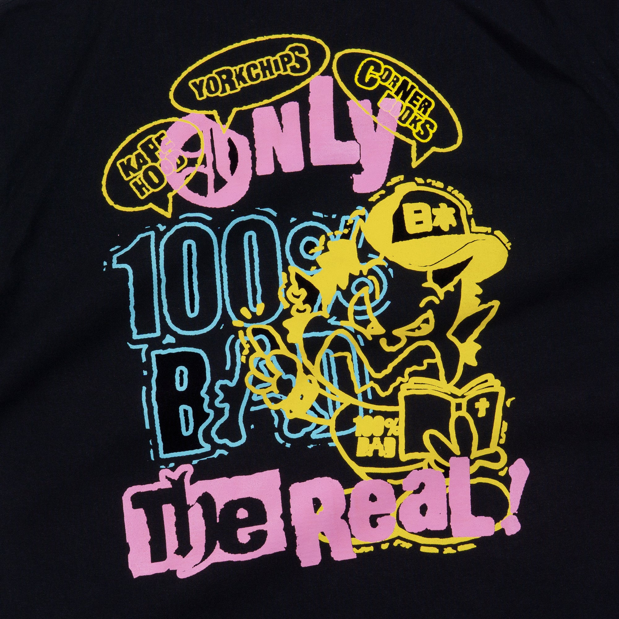 DOMZ ONLY THE REAL / CORNER BOOKS Artist Series Black T-Shirt