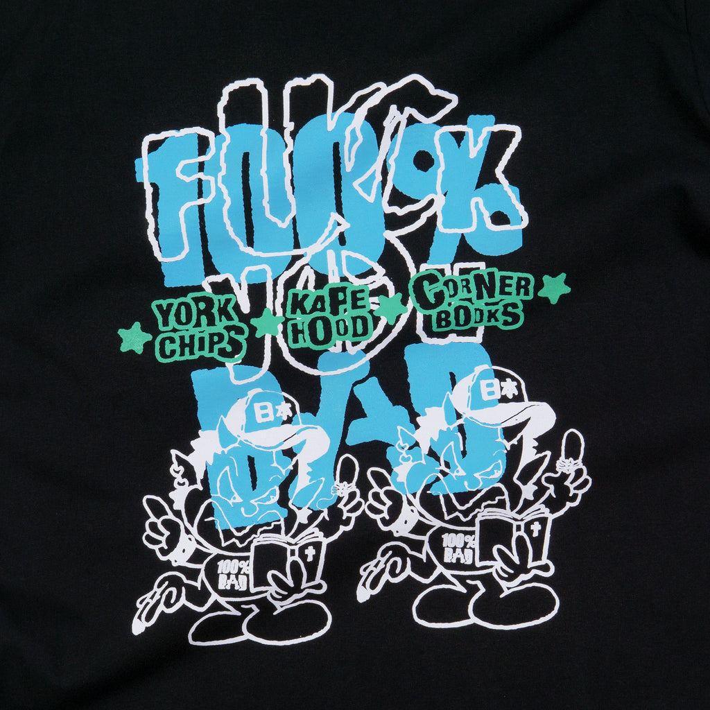 DOMZ 100% BAD / CORNER BOOKS Artist Series Black T-Shirt