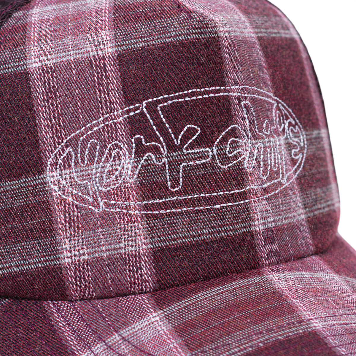 OVLOV Red Plaid Trucker Cap
