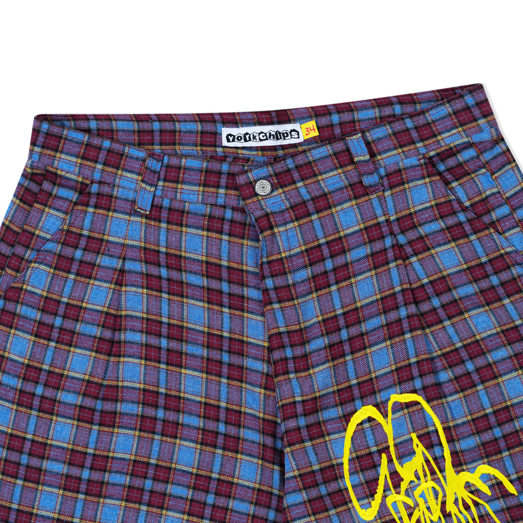STEWART AMSTRONG Red Plaid Jorts