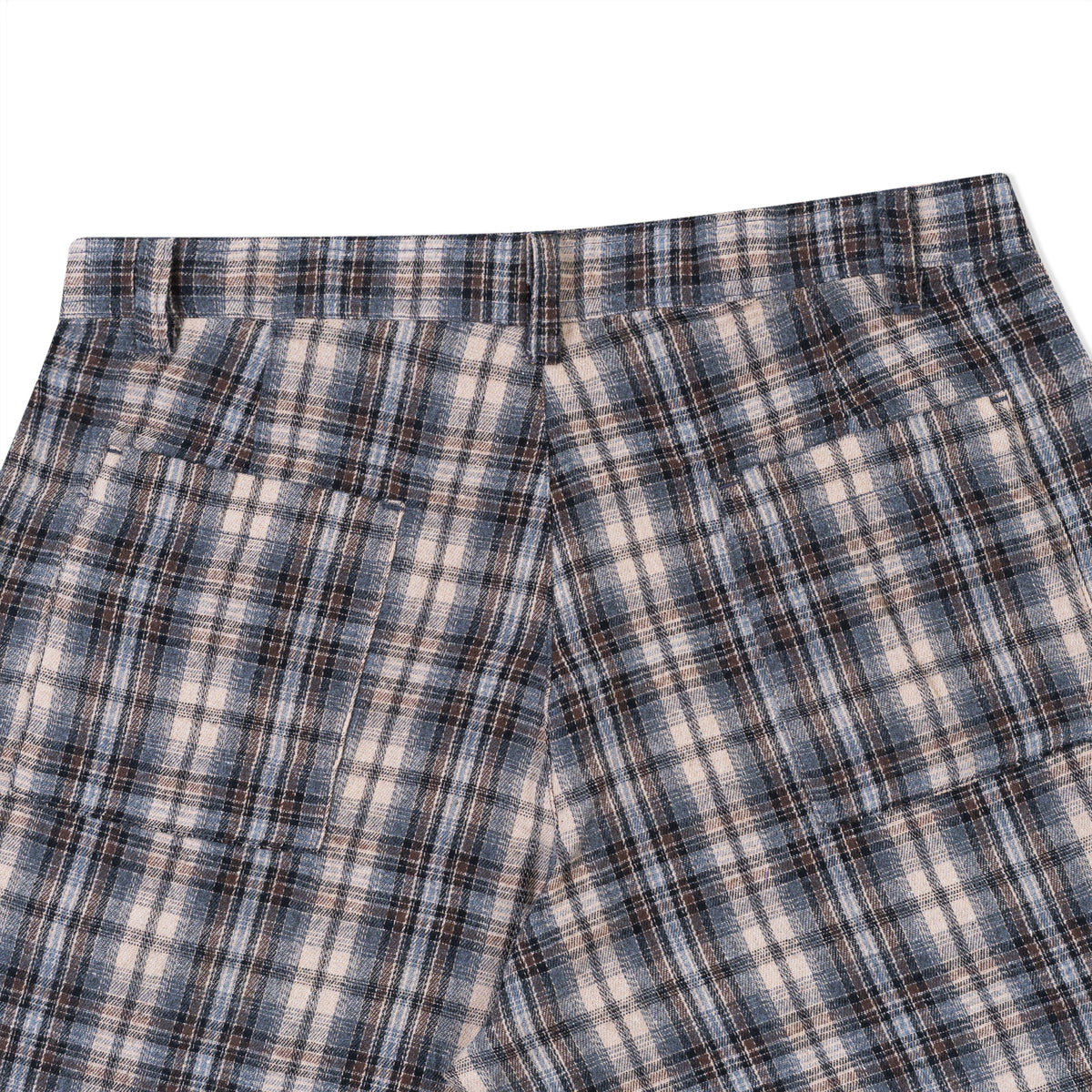 STEWART AMSTRONG Black Plaid Jorts