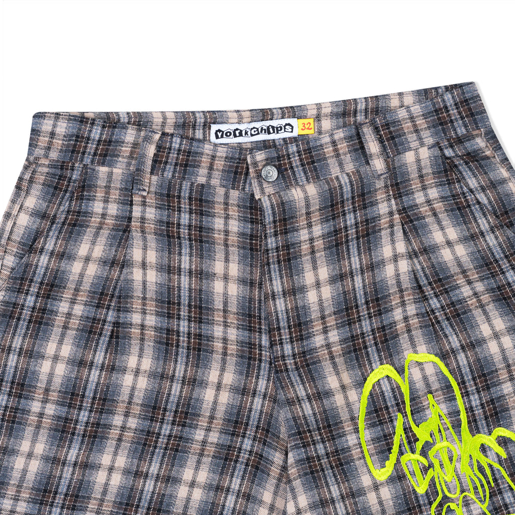 STEWART AMSTRONG Black Plaid Jorts